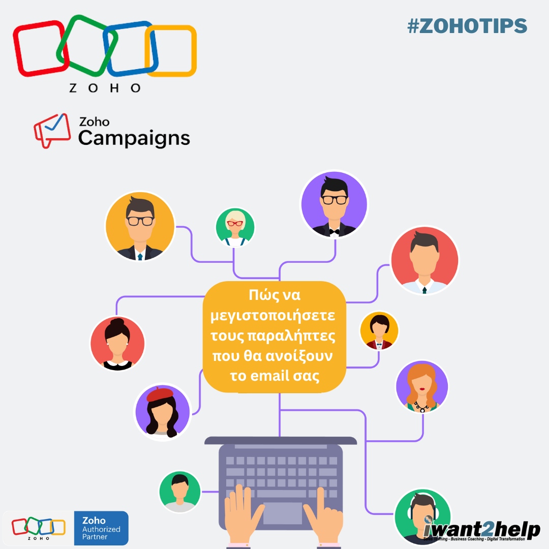 ZOHO Campaigns: Πώς να μεγιστοποιήσετε τους παραλήπτες που θα ανοίξουν το email σας